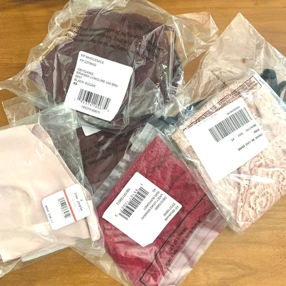 NWT Free People Bra/Bralette Bundle of 5 size XS all different